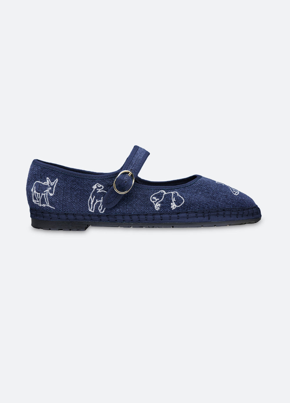 Navy Demi Mary Jane Flats | Sea New York