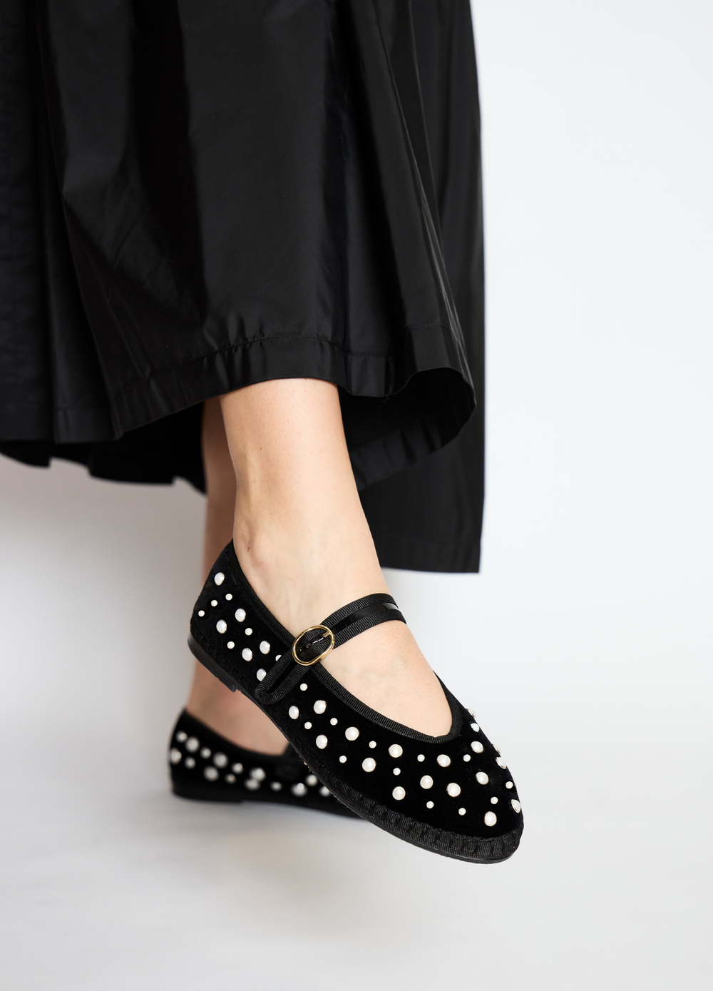 Black Pearl Mary Jane Flats | Sea New York
