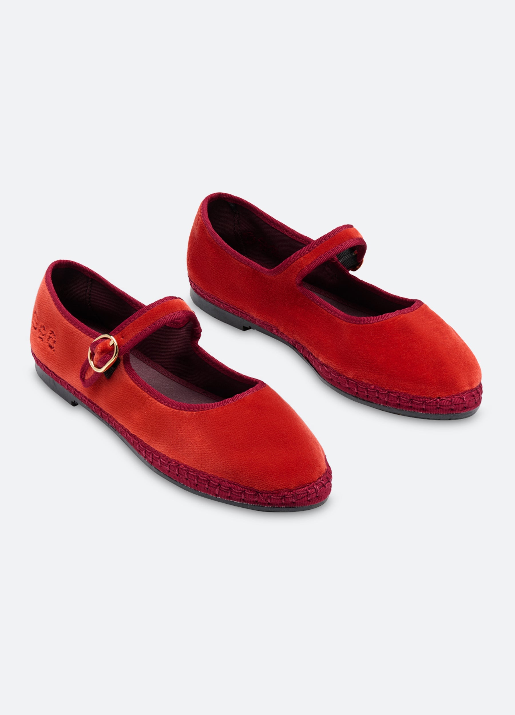 Terracotta Velvet Mary Jane Flats | Sea New York