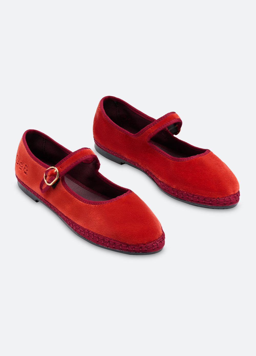 Terracotta Velvet Mary Jane Flats | Sea New York