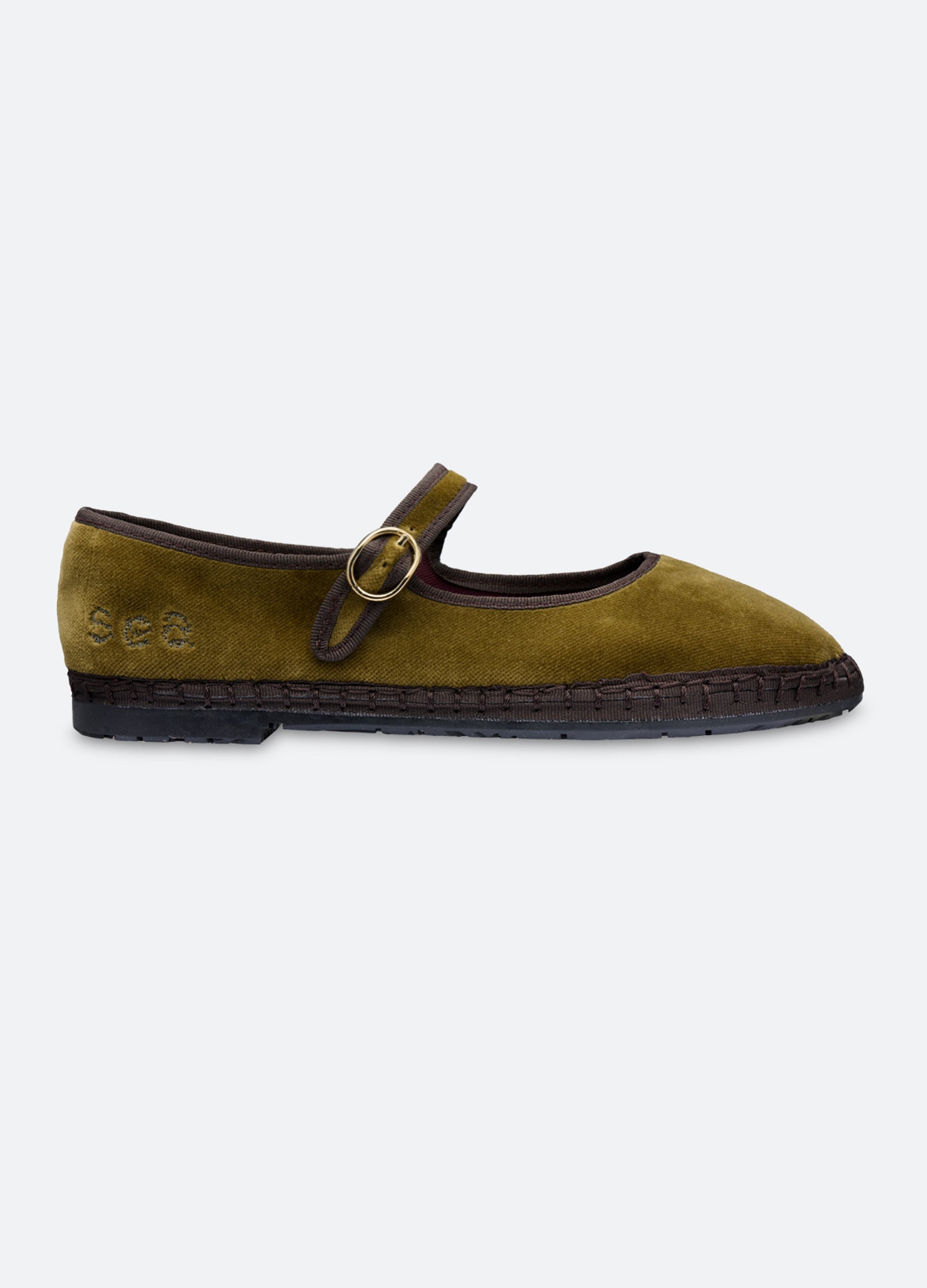 Terracotta Velvet Mary Jane Flats | Sea New York