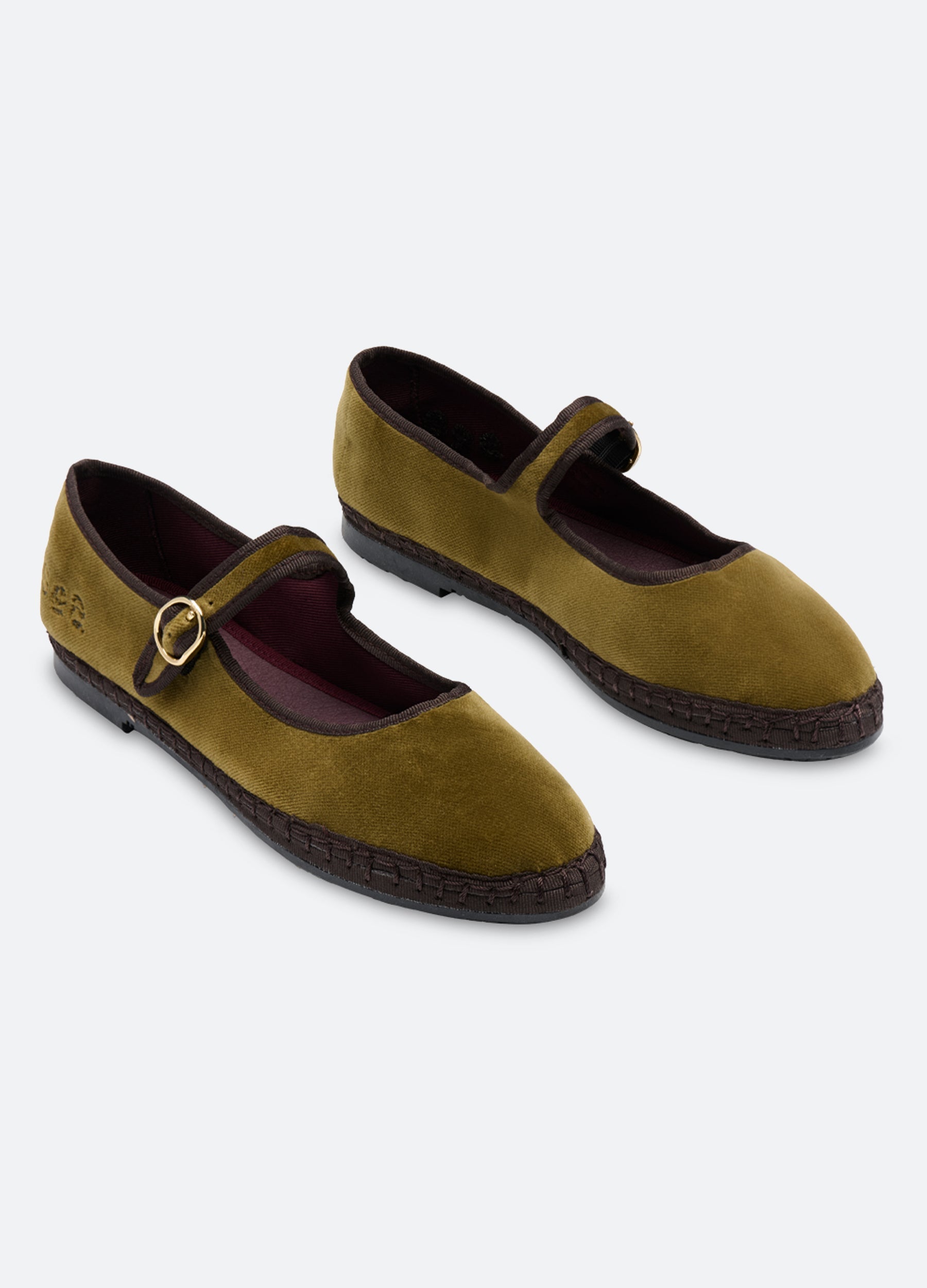 Terracotta Velvet Mary Jane Flats | Sea New York